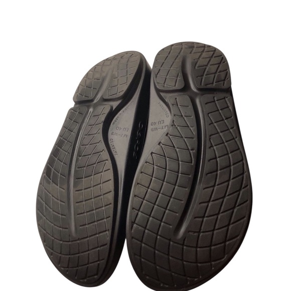 OOFOS Black Original Recovery Comfort Sandals W9/M7 Rubber Thong - Picture 3 of 6